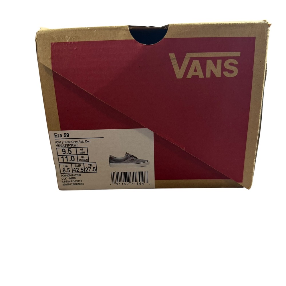 Vans Era 59 Frost Gray Acid Denim Low Top Sneakers VN0A38FSQ70 Mens 9.5